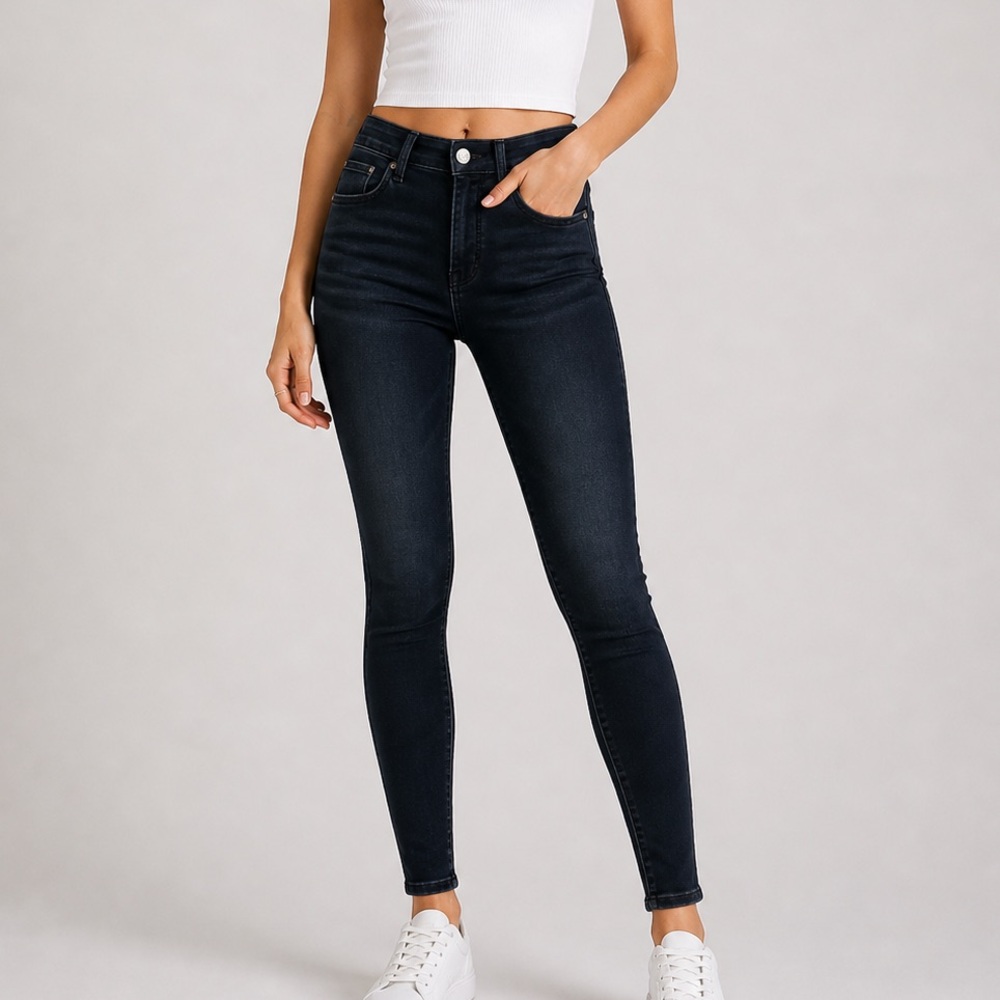 Express High-Rise Dark Wash Skinny Jeans for Women